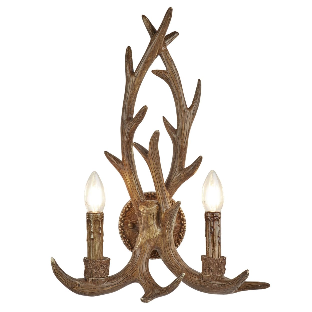 Searchlight Stag 2Lt Wandlamp Bruin Hars