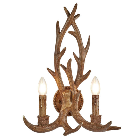Searchlight Stag 2Lt Wandlamp Bruin Hars