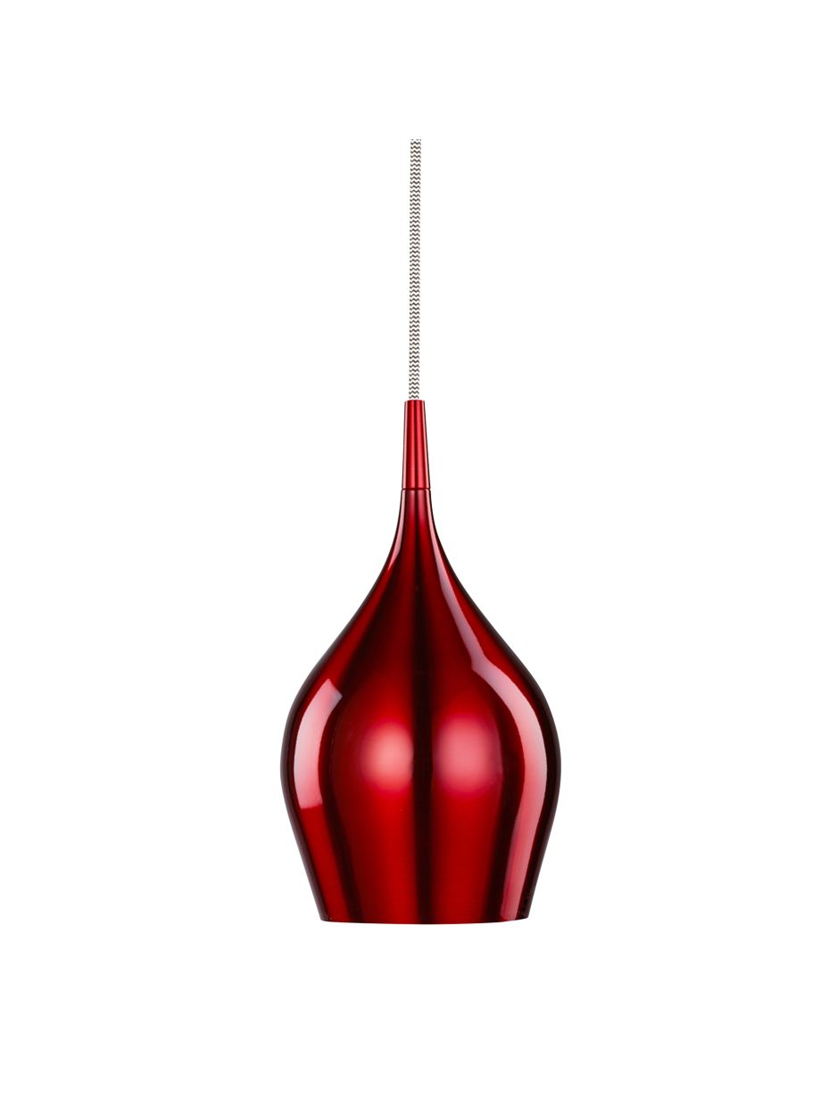Searchlight Vibrant Hanglamp Metallic Red Metaal