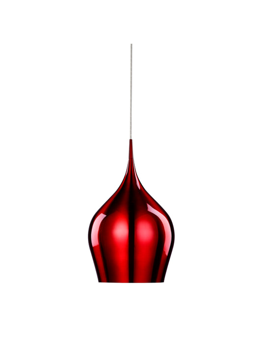 Searchlight Vibrant Pendant  - Metallic Red Metal
