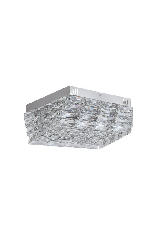 Searchlight Modena LED Flush, Chroom and Helder Kristal