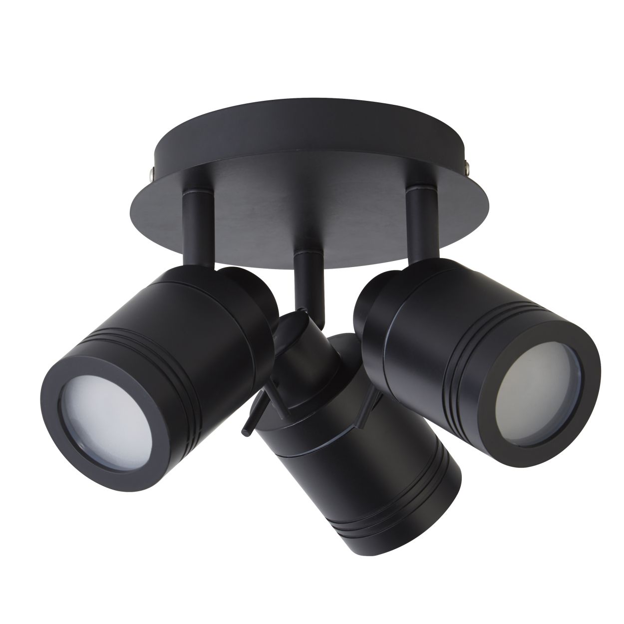 Searchlight Samson 3Lt Rond Spot Zwart Metaal