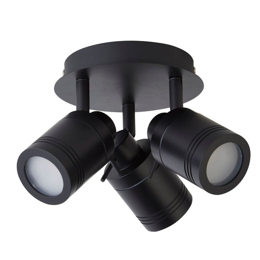 Searchlight Samson 3Lt Rond Spot Zwart Metaal