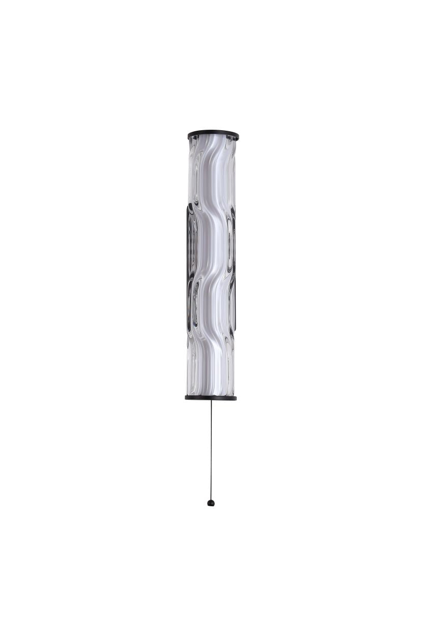 Searchlight Vibrate LED Wandlamp, Mat Zwart with Glas