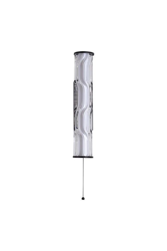 Searchlight Vibrate LED Wandlamp, Mat Zwart with Glas