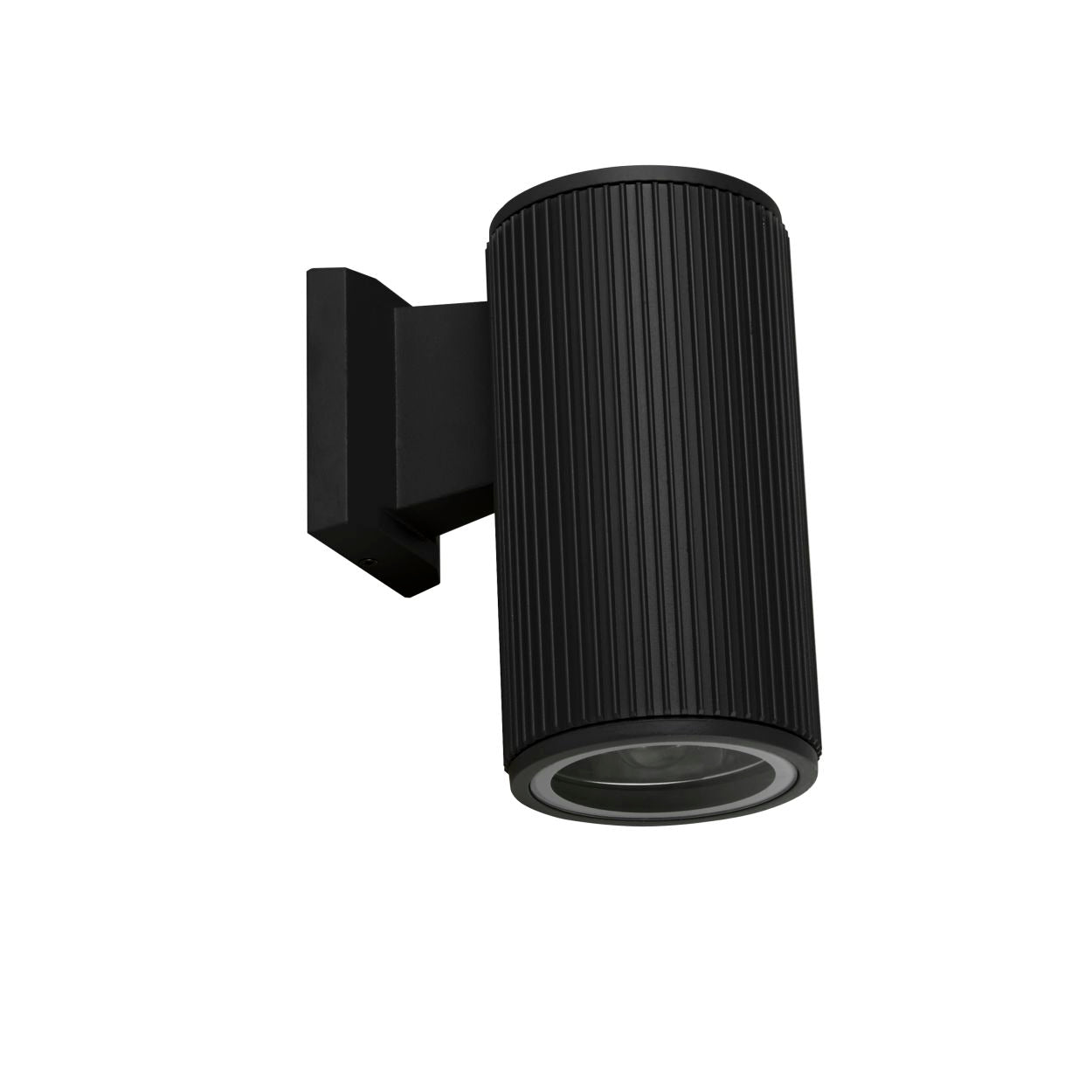 Searchlight Hamburg Buiten Wandlamp Zwart Metaal & Glas