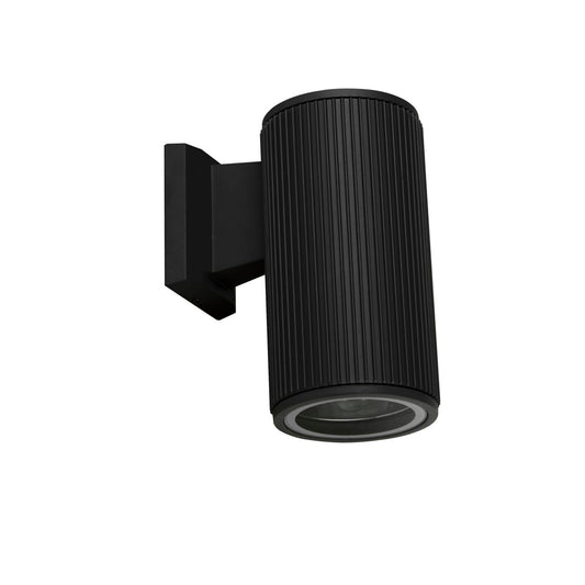 Searchlight Hamburg Buiten Wandlamp Zwart Metaal & Glas