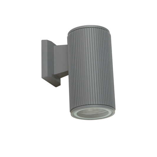 Searchlight Hamburg Buiten Wandlamp Grijs Metaal & Helder Glas