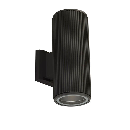 Searchlight Hamburg Buiten Wandlamp Zwart Metaal & Glas