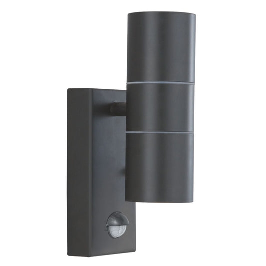 Searchlight Metro Buiten Wandlamp Silk Zwart Metaal & Glas