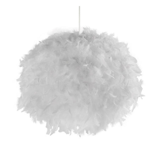 Searchlight Kate Feather Wit Non Elec Lampenkap (Lampenkap Only)