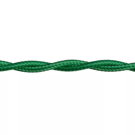 Stofkabel Gedraaid Groen per meter