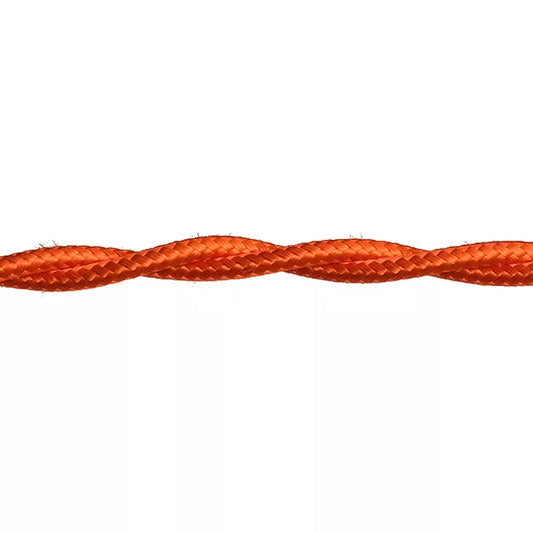 Stofkabel Gedraaid Oranje per meter