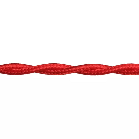 Stofkabel Gedraaid Rood per meter