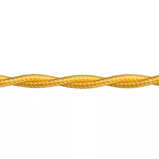 Stofkabel Gedraaid Geel per meter