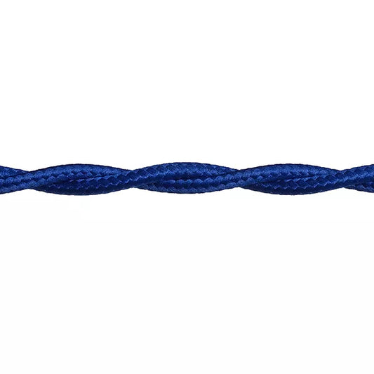 Stofkabel Gedraaid Blauw per meter