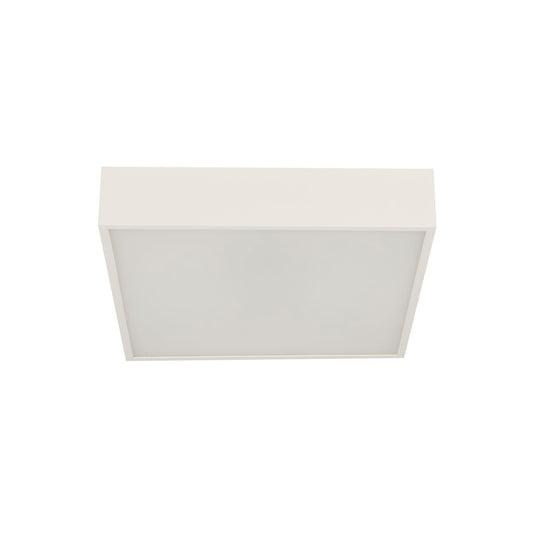 Searchlight Zeus Flush Wit Metaal & Opal Polycarbonate