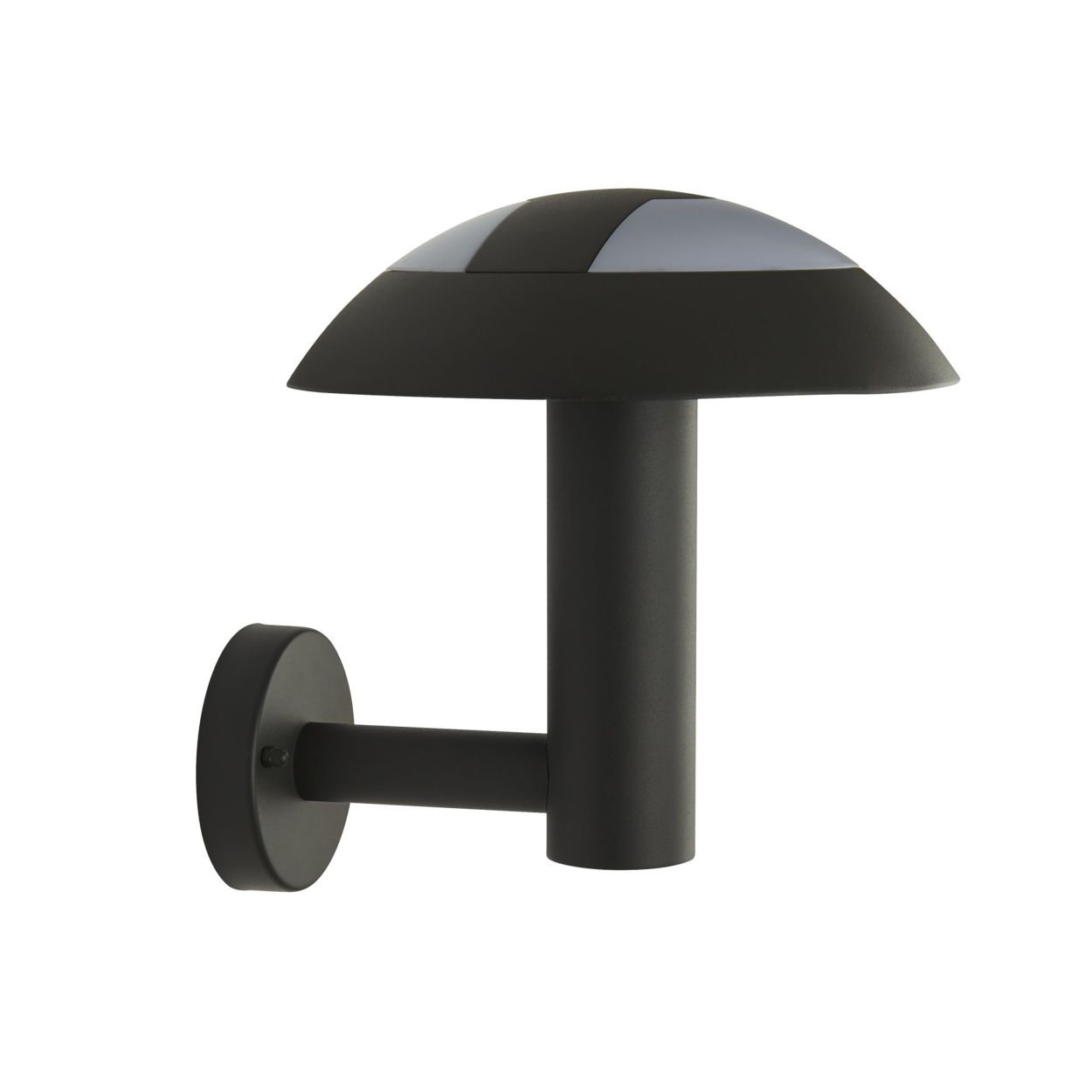 Searchlight Mushroom Buiten Wandlamp Grijs Metaal & Opal Polycarbonate