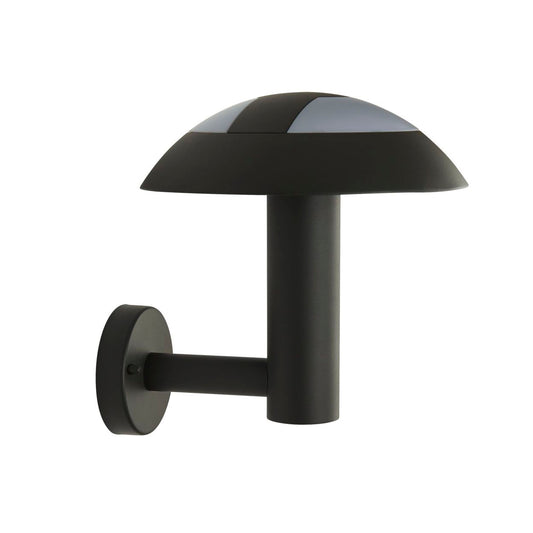 Searchlight Mushroom Buiten Wandlamp Grijs Metaal & Opal Polycarbonate