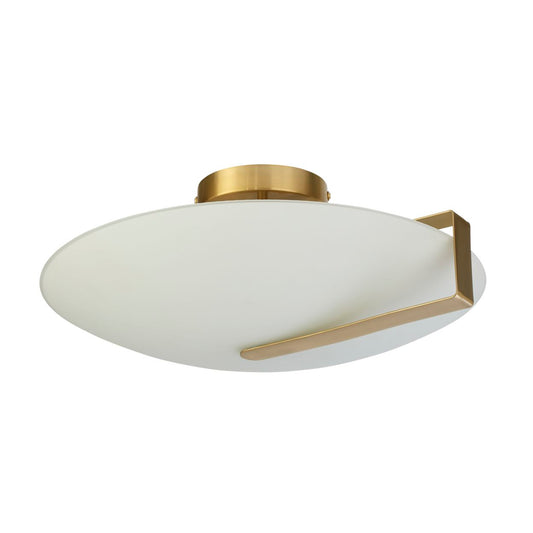 Searchlight Sundial Flush Goud Metaal & Mat Glas