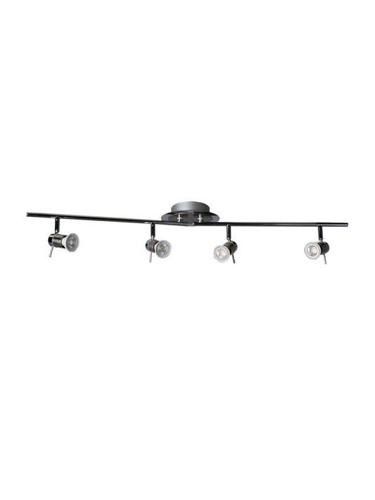 Searchlight Aries 4Lt Split Bar Spot Chroom & Satin Zilver Metaal