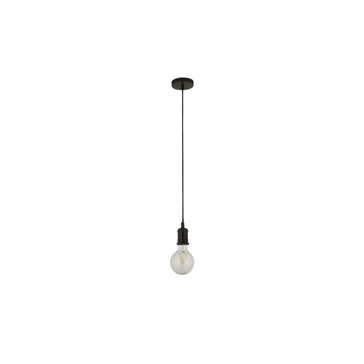 Searchlight Mat Zwart 1Lt Cable Hanglamp