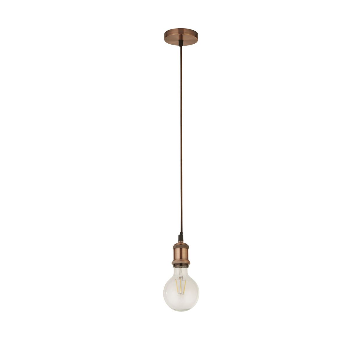 Searchlight Antique Koper 1Lt Cable Hanglamp
