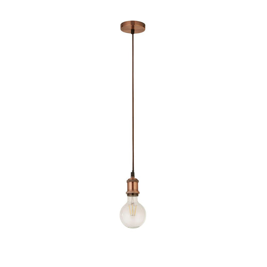 Searchlight Antique Koper 1Lt Cable Hanglamp