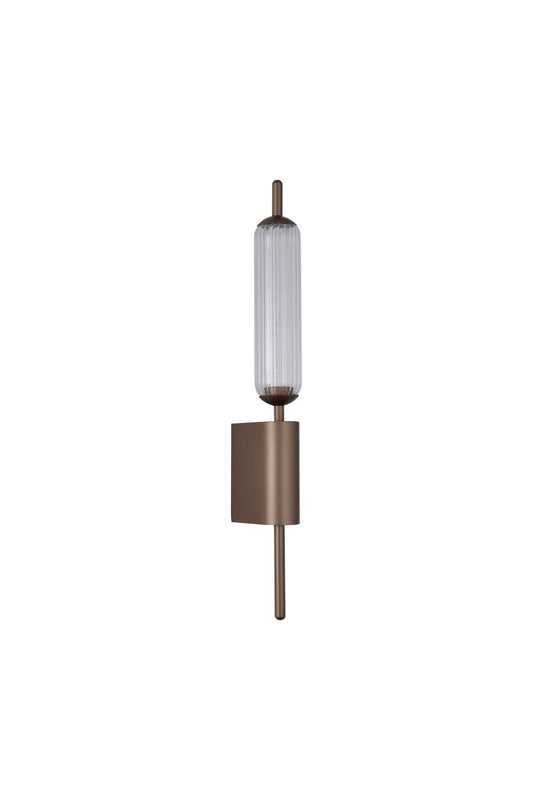 Searchlight Cattail LED Wandlamp Latte Metaal with Helder Glas