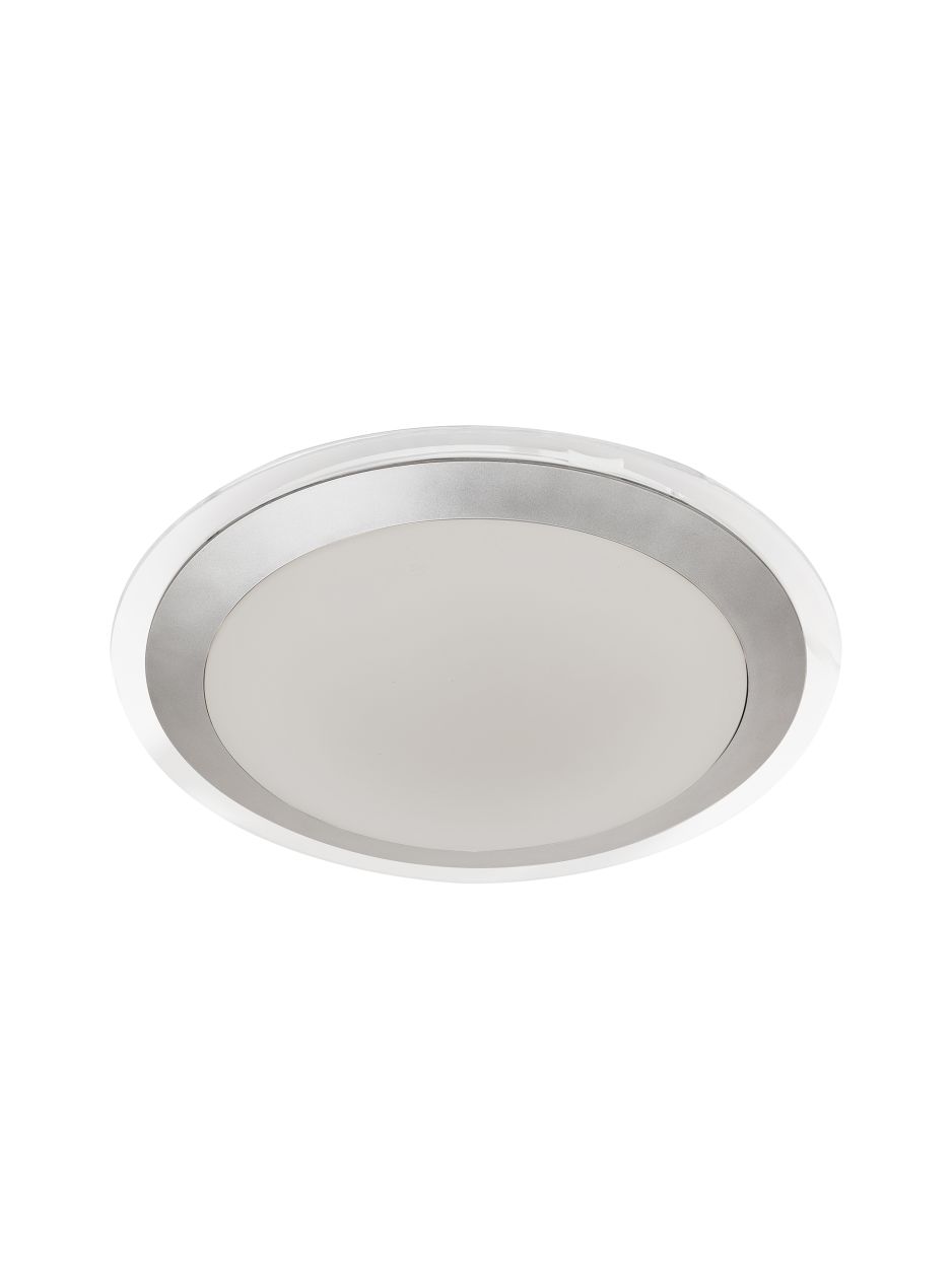 Searchlight Chester LED Bathroom Flush Acryl & Zilver Metaal, IP44