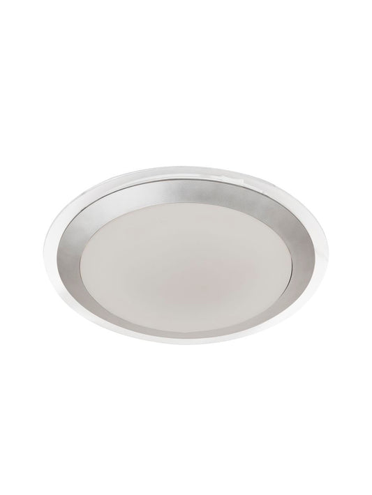 Searchlight Chester LED Bathroom Flush Acryl & Zilver Metaal, IP44