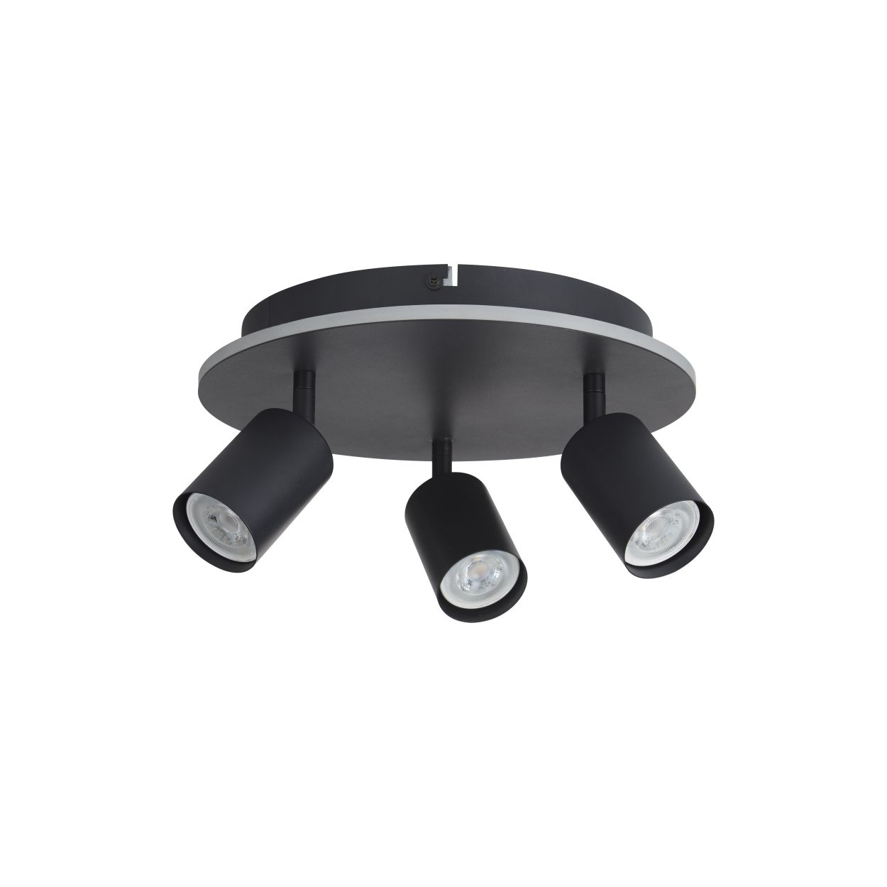 Searchlight San Diego 3Lt Flush, Mat Zwart Metaal