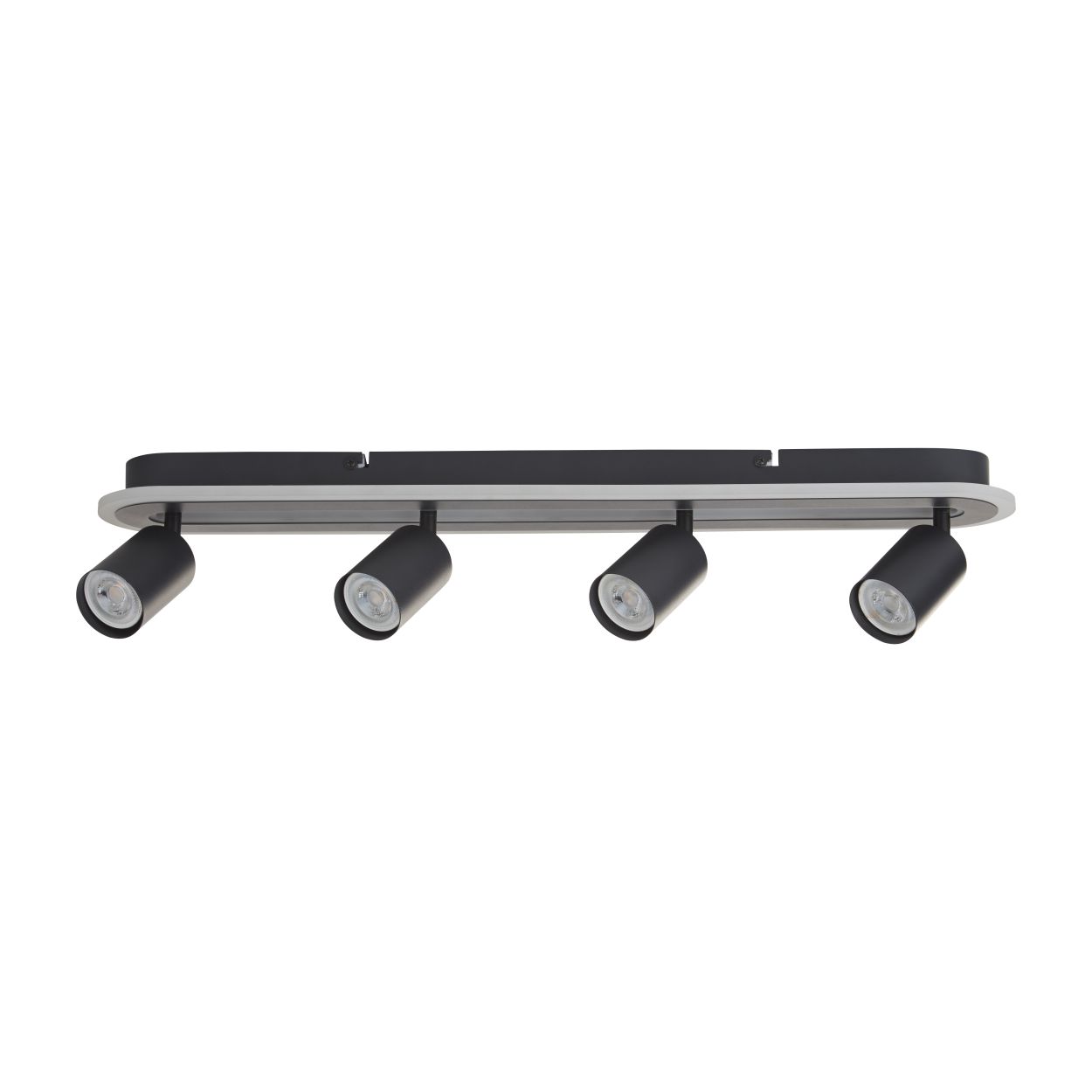 Searchlight San Diego 4Lt Flush, Mat Zwart Metaal