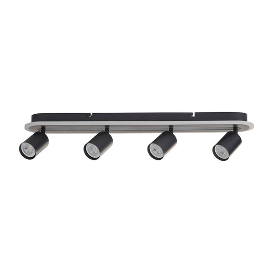 Searchlight San Diego 4Lt Flush, Mat Zwart Metaal