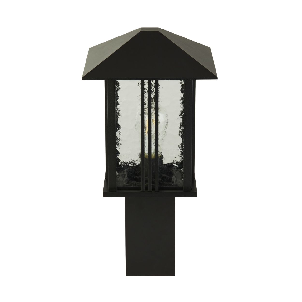 Searchlight Venice Post Zwart Metaal & Water Glas