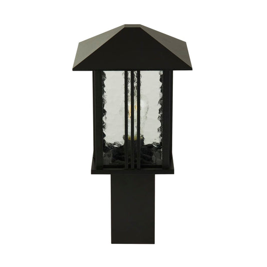Searchlight Venice Post Zwart Metaal & Water Glas