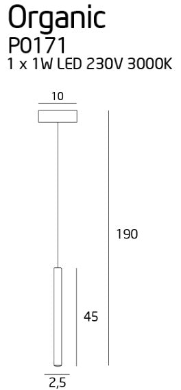 Maxlight P0171 Hanglamp Organic I Koper