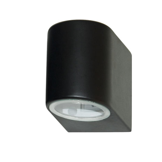 Searchlight Eiffel Buiten Wandlamp Zwart Metaal, Helder & Mat Glas