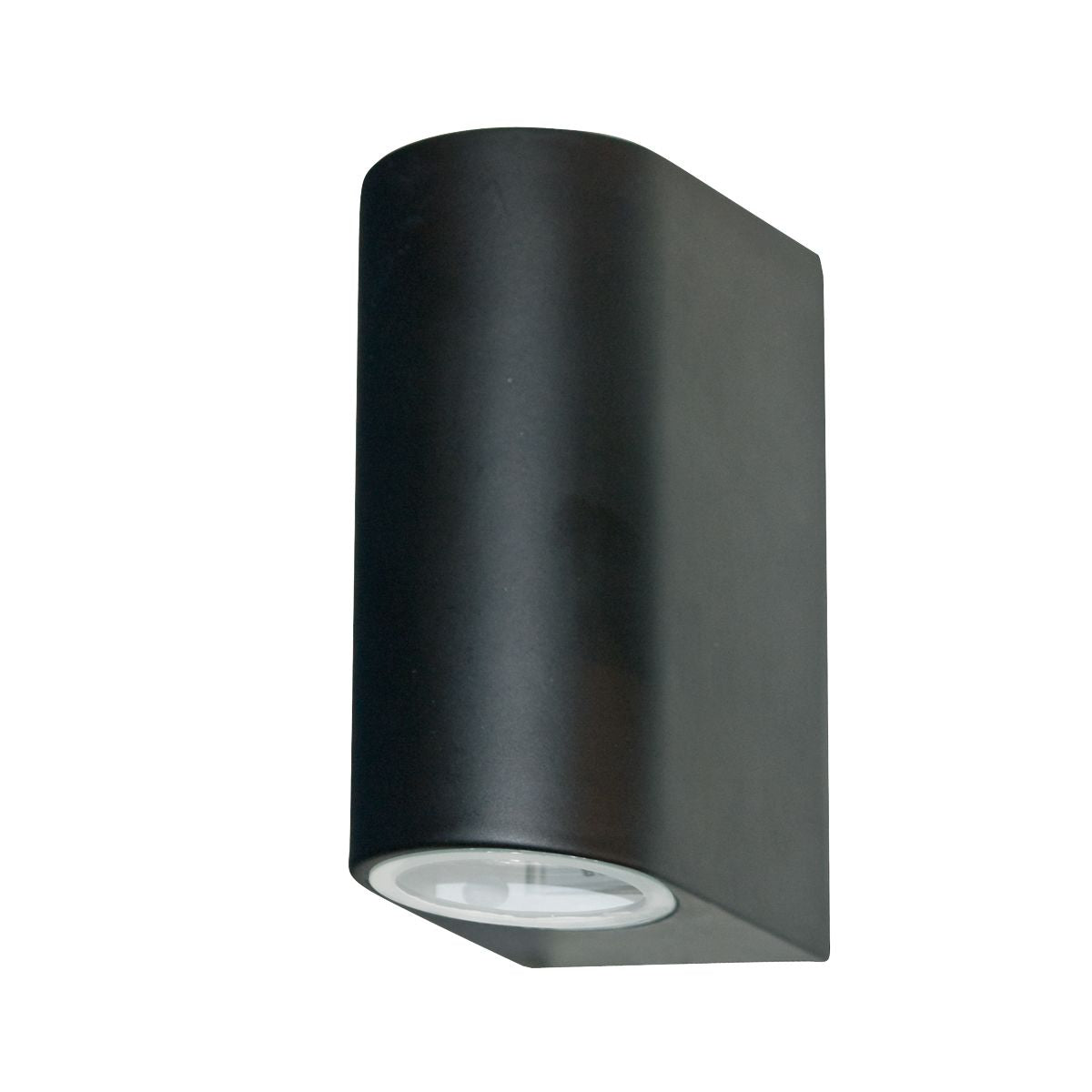 Searchlight Eiffel Buiten Wandlamp Zwart Metaal, Helder & Mat Glas