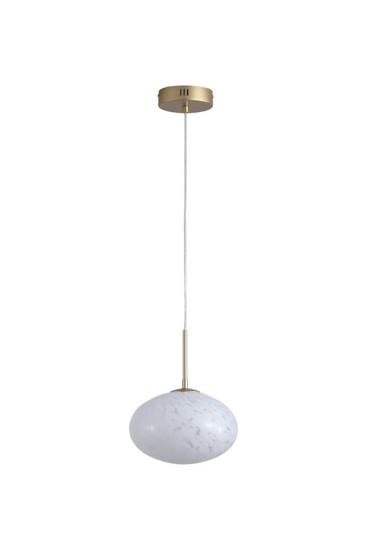 Searchlight Confetti LED Hanglamp, Goud Metaal and Confetti Glas