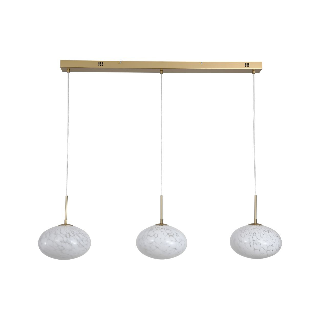 Searchlight Confetti LED Bar Hanglamp Goud Metaal & Confetti Glas