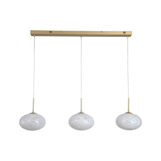 Searchlight Confetti LED Bar Hanglamp Goud Metaal & Confetti Glas