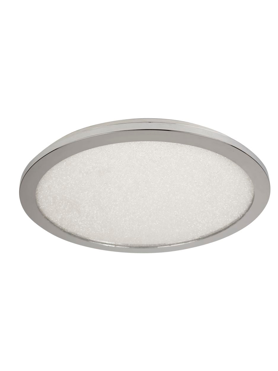 Searchlight Scilly LED Flush Chroom & Kristal Sand, IP44