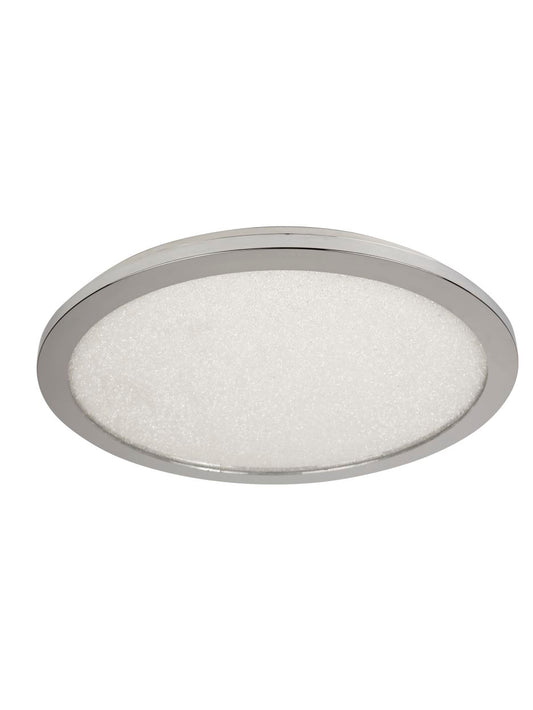 Searchlight Scilly LED Flush Chroom & Kristal Sand, IP44