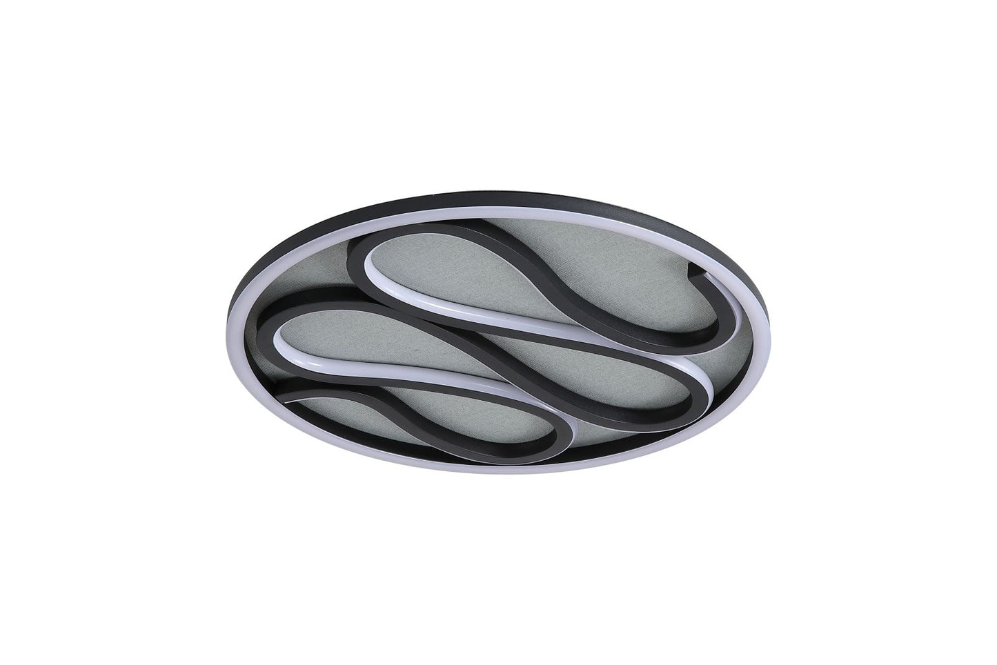 Searchlight Zendisc LED Flush, Mat Zwart