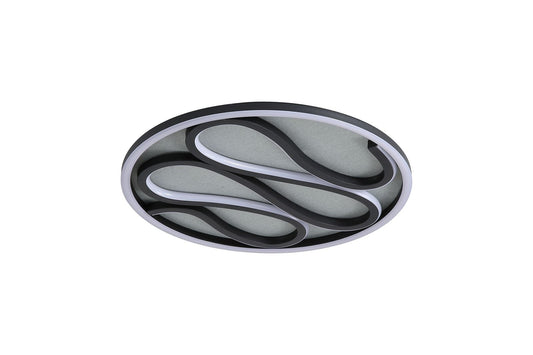 Searchlight Zendisc LED Flush, Mat Zwart