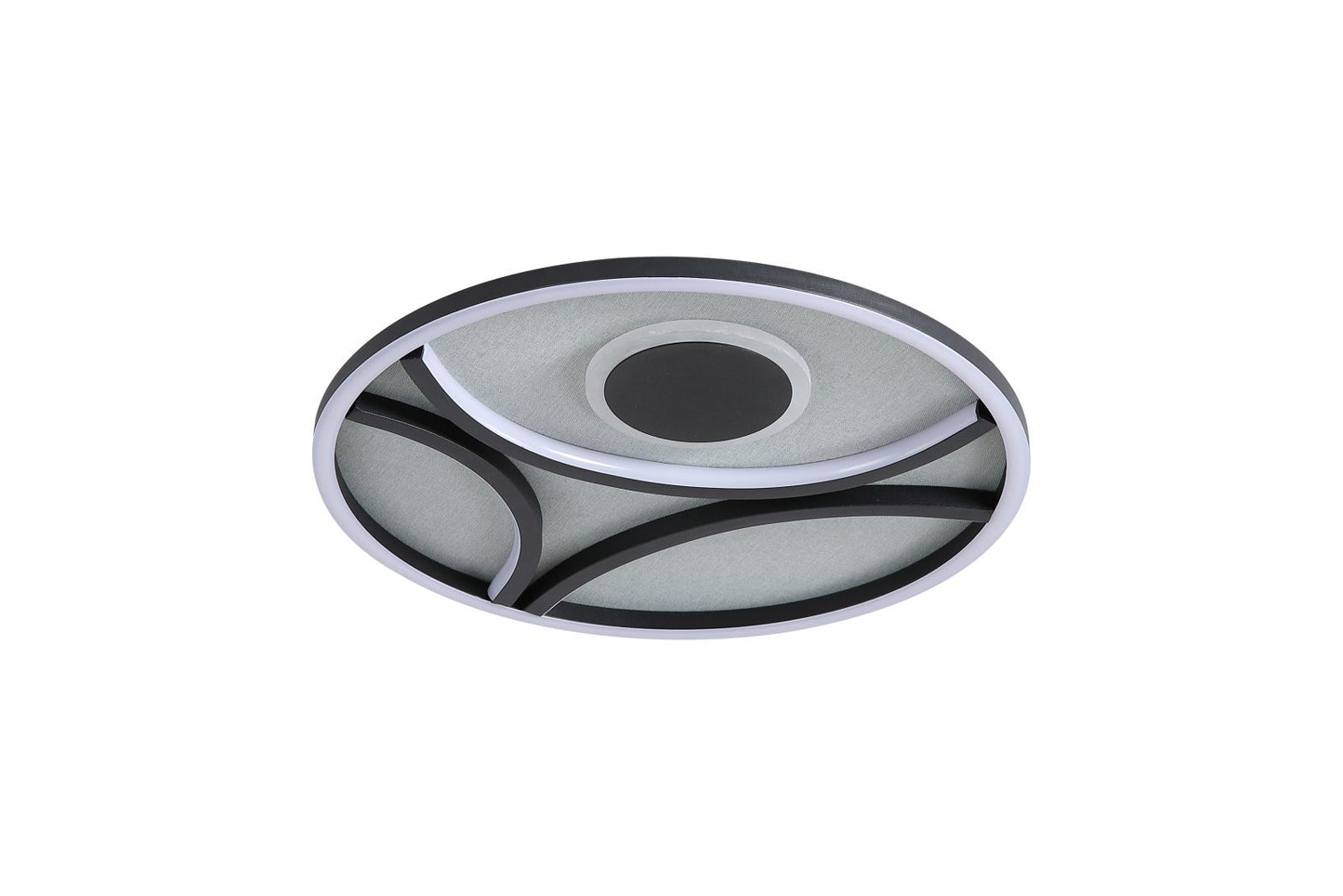 Searchlight Zendisc LED Flush, Mat Zwart