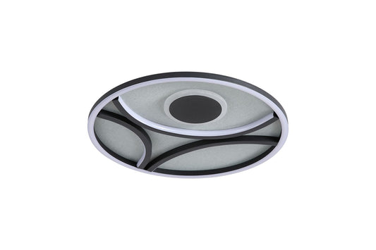 Searchlight Zendisc LED Flush, Mat Zwart