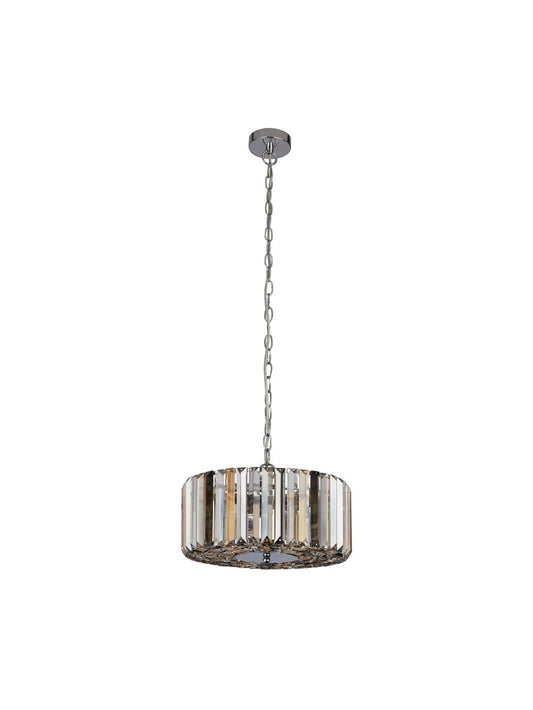 Searchlight Chapeau 3Lt Hanglamp/Semi Flush Chroom & Mixed Glas