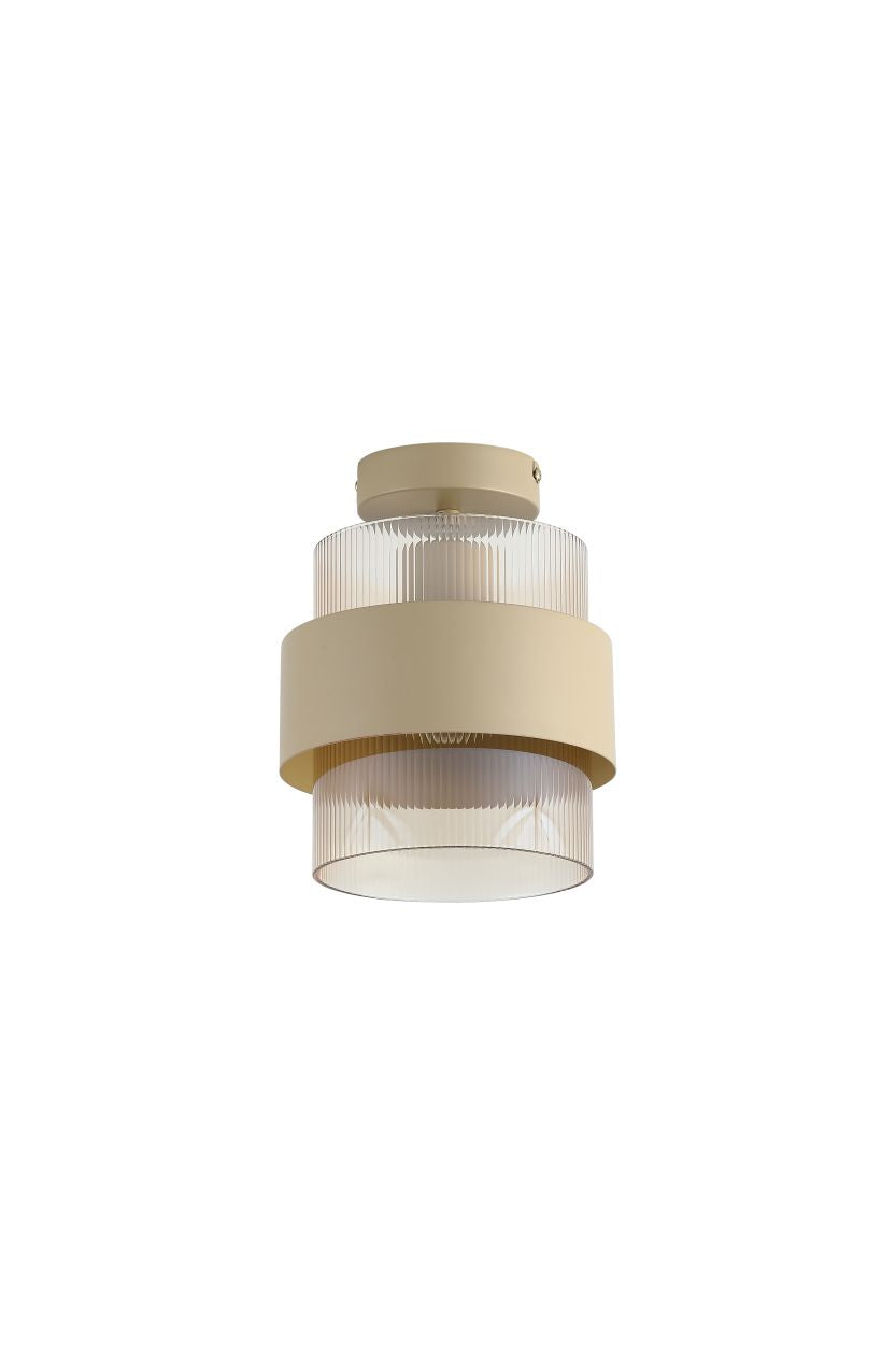 Searchlight Royal Hanglamp, Convertible to Semi Flush, Sand Metaal